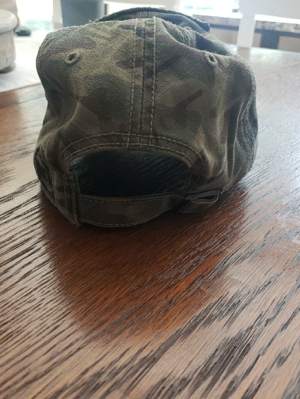 47 Brand Camo Baseball Cap with Black American Flag Patch - Picture 2 of 4